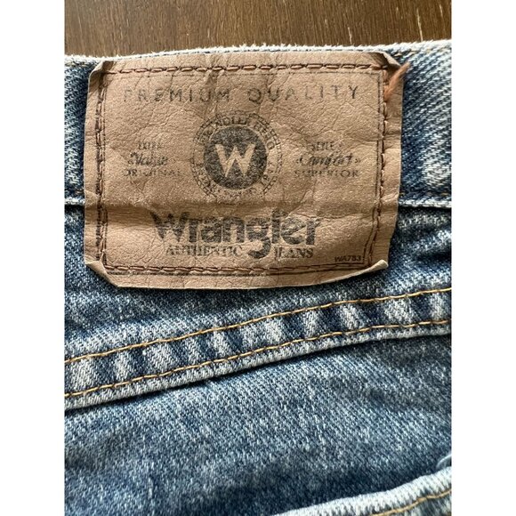 Wrangler Relaxed Fit Mens Jeans 36x34 actual 35x33 Light Blue Denim RN130273 - Picture 3 of 11